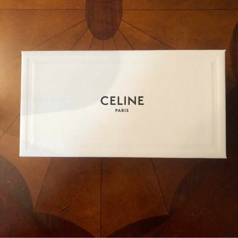 Celine Paris White Textured Luxury Sunglasses Gift Box Made in Italy